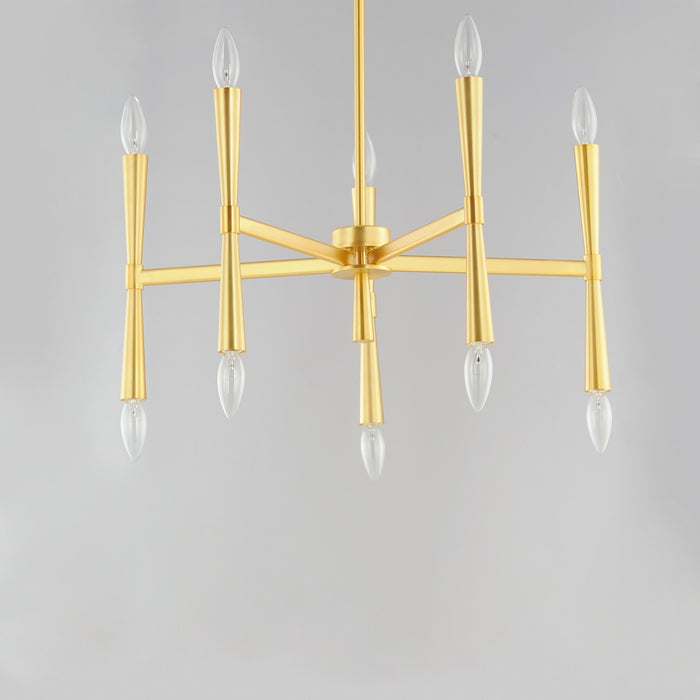 Maxim - 24625SBR - Ten Light Chandelier - Rome - Satin Brass