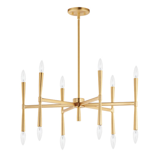 Maxim - 24626SBR - 12 Light Chandelier - Rome - Satin Brass