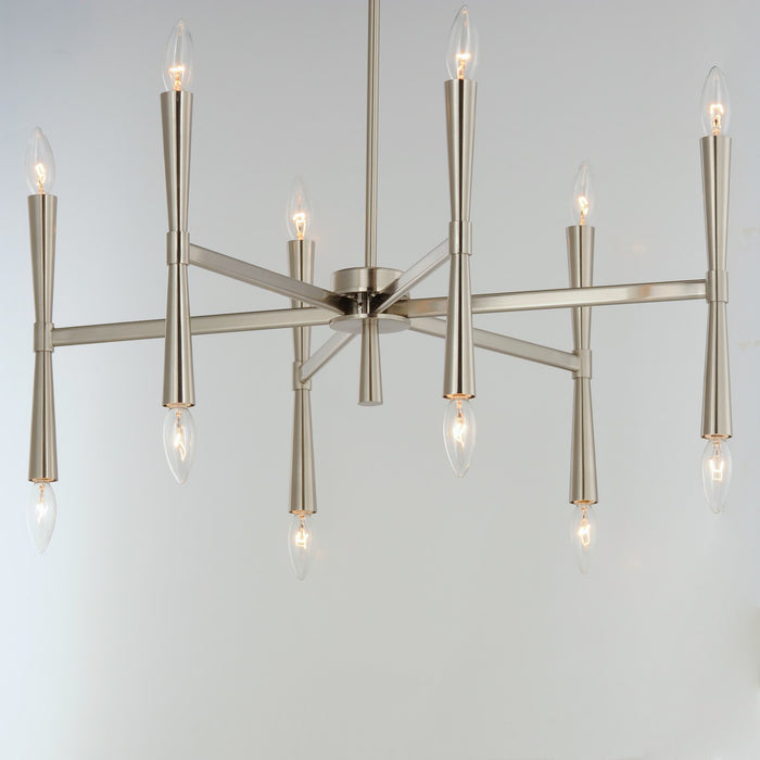 Maxim - 24626SN - 12 Light Chandelier - Rome - Satin Nickel