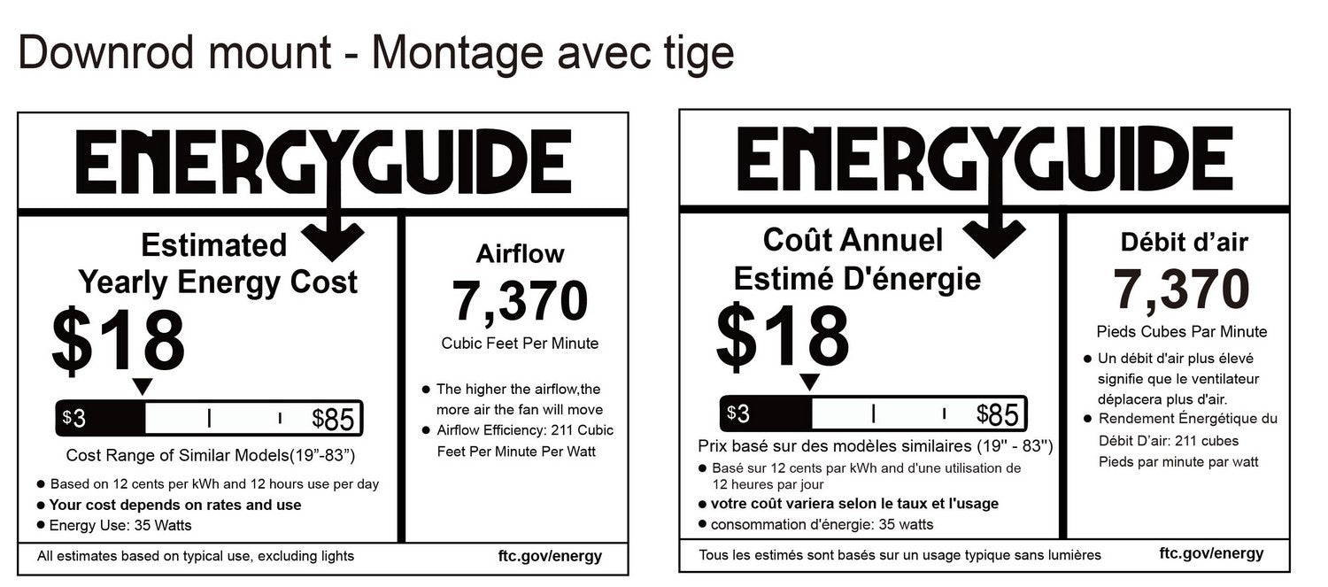 Canarm - CP48D10N - 48 Inch Ceiling Fan - Industrial Fan - Black