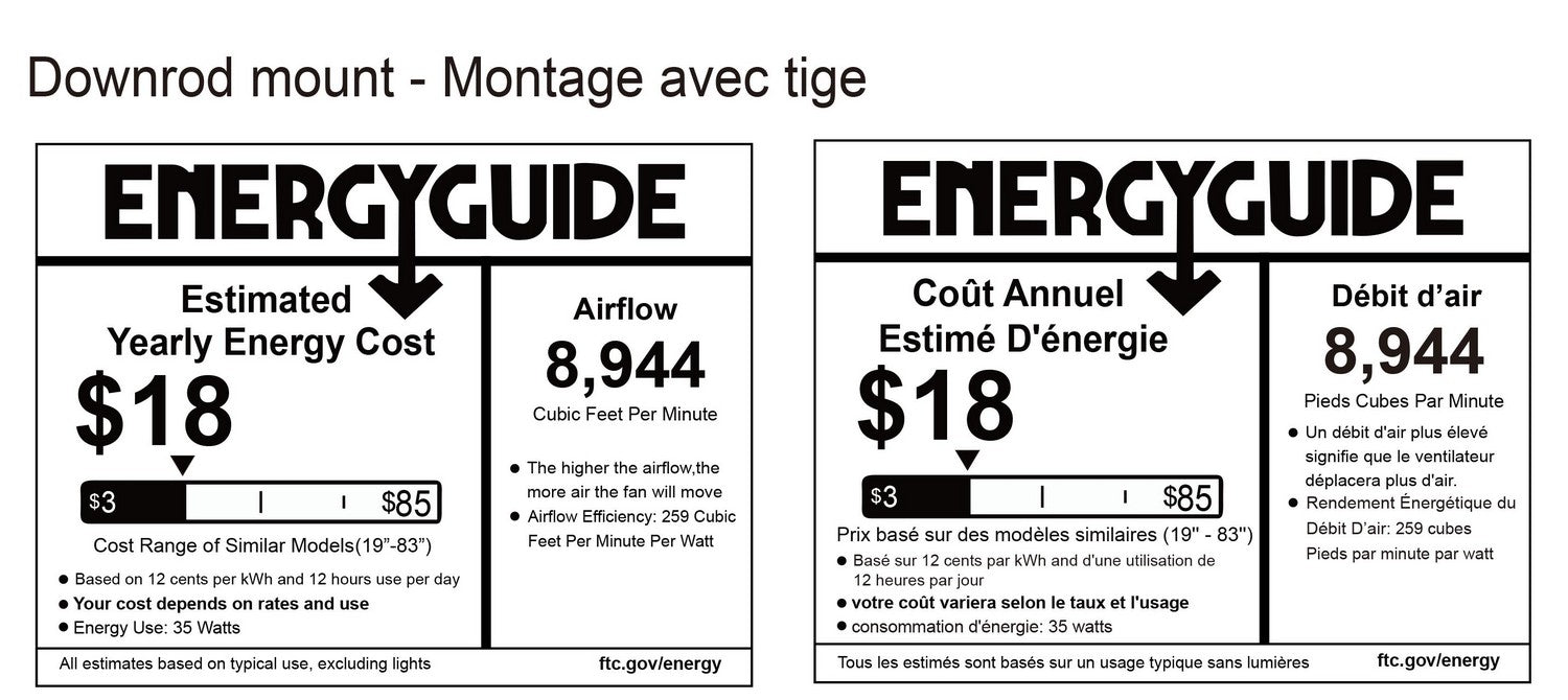 Canarm - CP60DW10N - 60 Inch Ceiling Fan - Industrial Fan - Black
