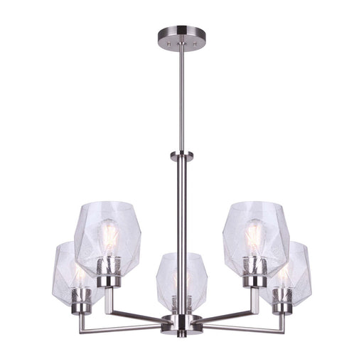 Lenci Five Light Chandelier Brushed Nickel