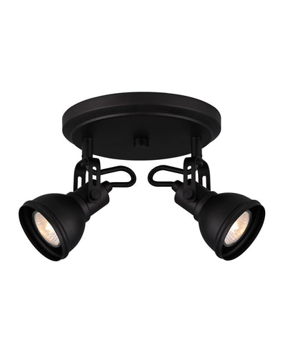 Polo Two Light Ceiling/Wall Mount Black