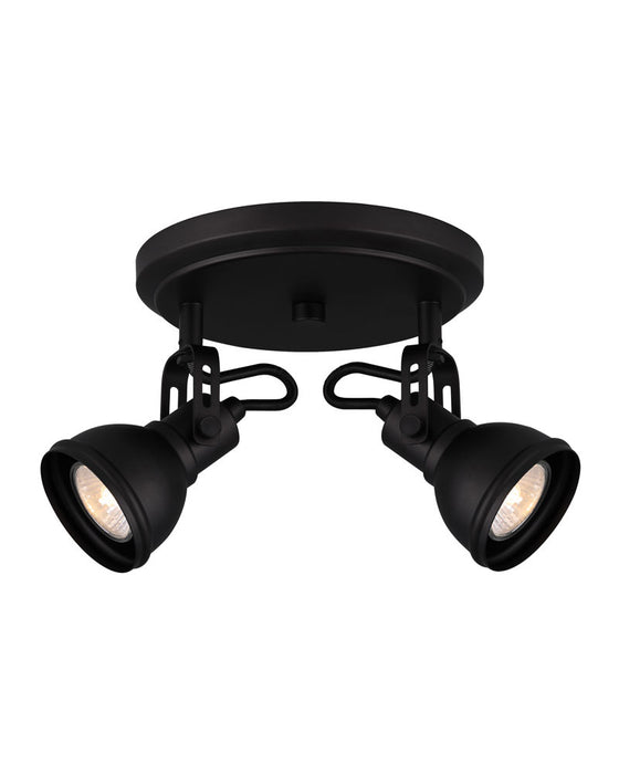 Canarm - ICW622A02BK10 - Two Light Ceiling/Wall Mount - Polo - Black