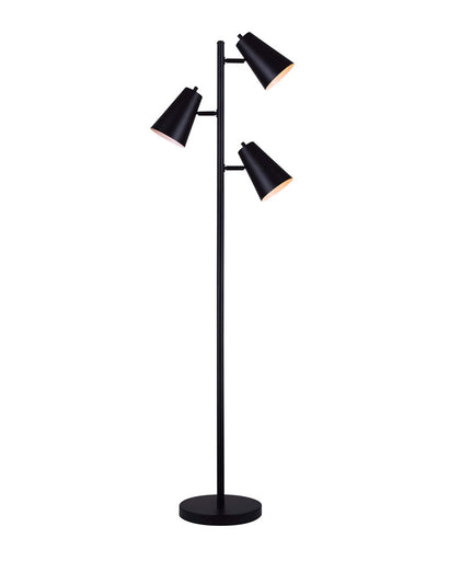Orli Three Light Floor Lamp Black