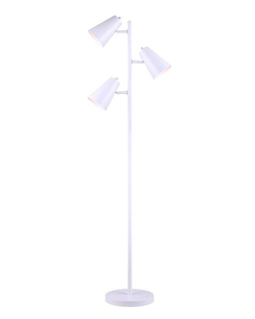 Canarm - IFL1056A66WH - Three Light Floor Lamp - Orli - White