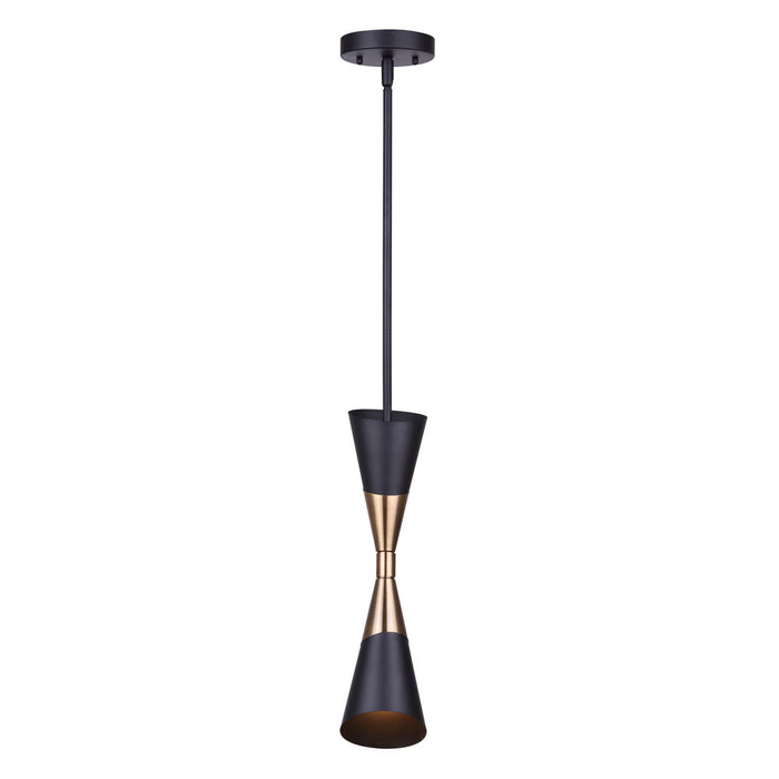 Canarm - IPL1073A01BKG - One Light Pendant - Emlen - Matte Black And Gold