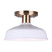 Canarm - ISF1055A01GDW - One Light Semi Flush Mount - Bello - Gold And White