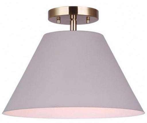 Talia One Light Semi-Flush Mount Matte Grey And Gold