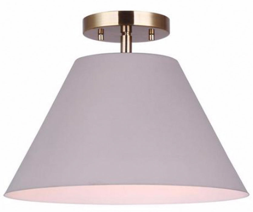 Canarm - ISF1076A01MGG - One Light Semi-Flush Mount - Talia - Matte Grey And Gold