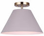 Canarm - ISF1076A01MGG - One Light Semi-Flush Mount - Talia - Matte Grey And Gold