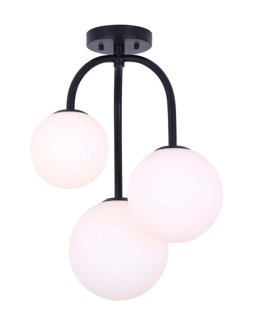 Canarm - ISF747B03BK - Three Light Semi Flush Mount - Gilla - Black