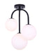 Canarm - ISF747B03BK - Three Light Semi Flush Mount - Gilla - Black