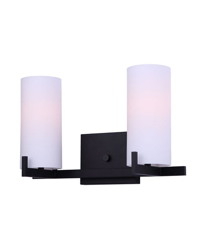 Bishop Two Light Vanity Black