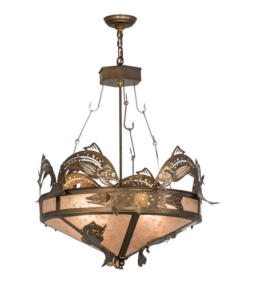 Meyda Tiffany - 50172 - 12 Light Pendant - Catch Of The Day - Antique Copper