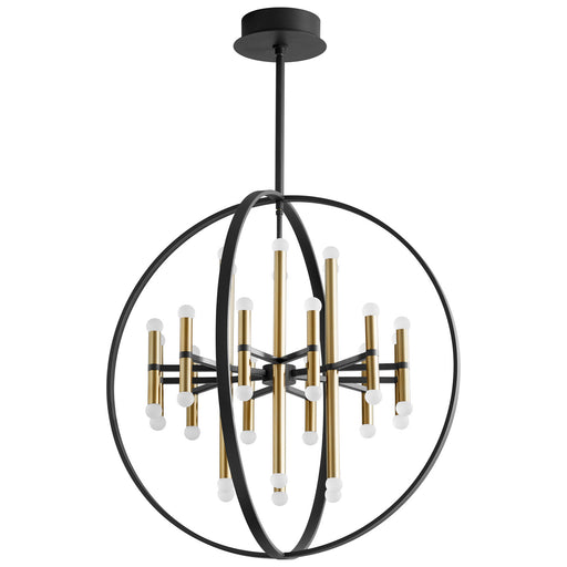 Quorum - 3-685-1540 - LED Chandelier - Nero - Black|Aged Brass