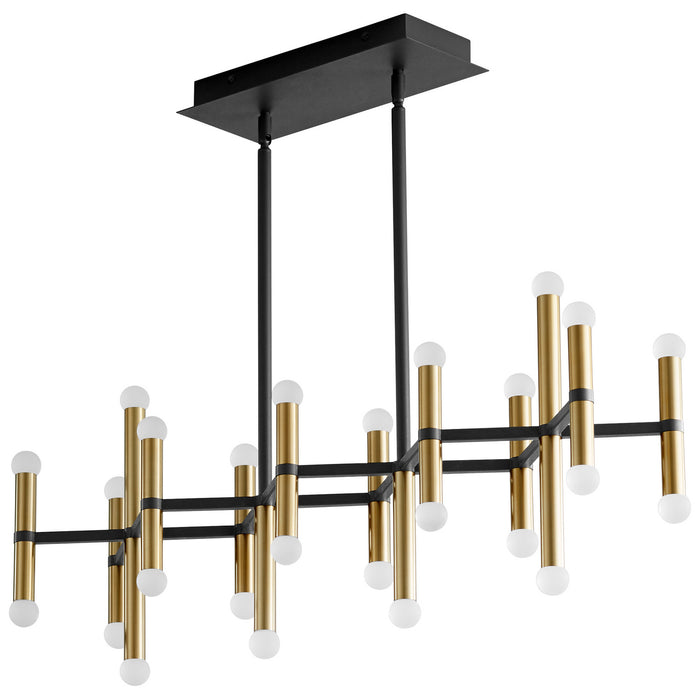 Quorum - 3-686-1540 - LED Linear Ceiling Mount - Nero - Black|Aged Brass