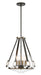 Minka-Lavery - 3904-107 - Four Light Pendant/Semi Flush Mount - Eden Valley - Smoked Iron W/Aged Gold