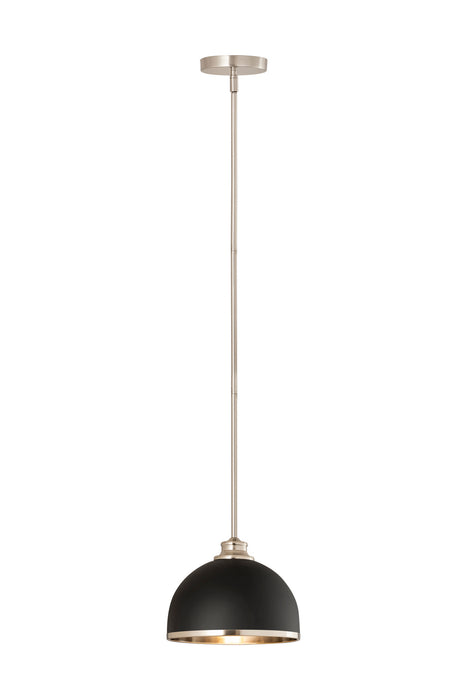 Z-Lite - 1004P10-MB-BN - One Light Pendant - Landry - Matte Black + Brushed Nickel