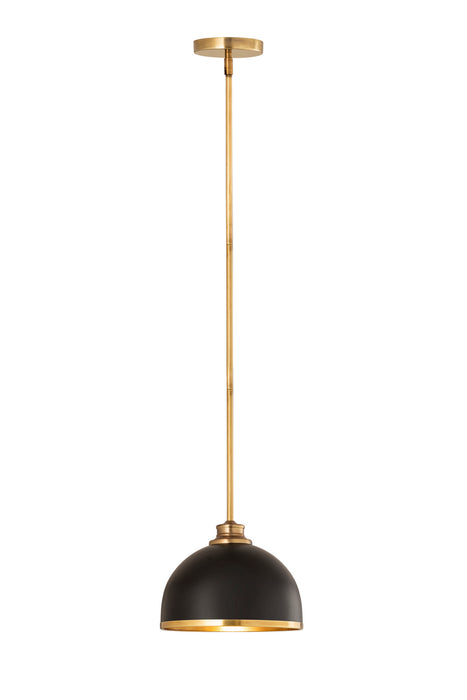 Z-Lite - 1004P10-MB-RB - One Light Pendant - Landry - Matte Black + Rubbed Brass