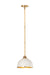 Z-Lite - 1004P10-MW-RB - One Light Pendant - Landry - Matte White + Rubbed Brass