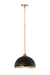 Z-Lite - 1004P14-MB-RB - One Light Pendant - Landry - Matte Black + Rubbed Brass