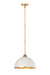 Z-Lite - 1004P14-MW-RB - One Light Pendant - Landry - Matte White + Rubbed Brass