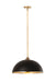 Z-Lite - 1004P20-MB-RB - One Light Pendant - Landry - Matte Black + Rubbed Brass