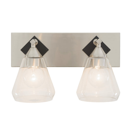 Prestige Two Light Bath Brushed Nickel/Matte Black