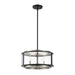Eurofase - 38274-015 - Three Light Convertible Pendant - Tambouro - Matte Black With Satin Nickel