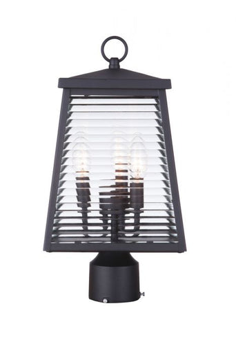 Armstrong Three Light Outdoor Post Mount Midnight