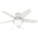 Hunter - 51224 - 44 InchesCeiling Fan - Lilliana - Fresh White