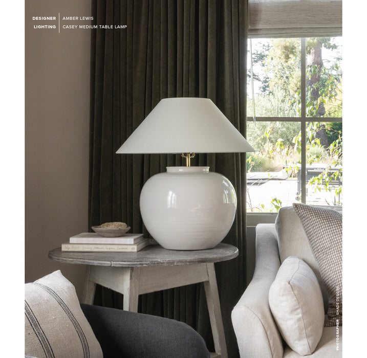 Casey LED Table Lamp Ivory
