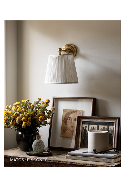 Matos LED Wall Sconce Hand-Rubbed Antique Brass