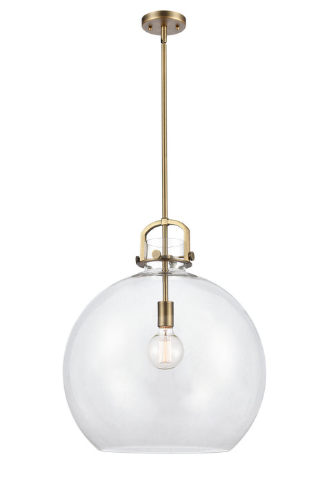 Innovations - 410-1S-BB-18CL - LED Pendant - Newton - Brushed Brass