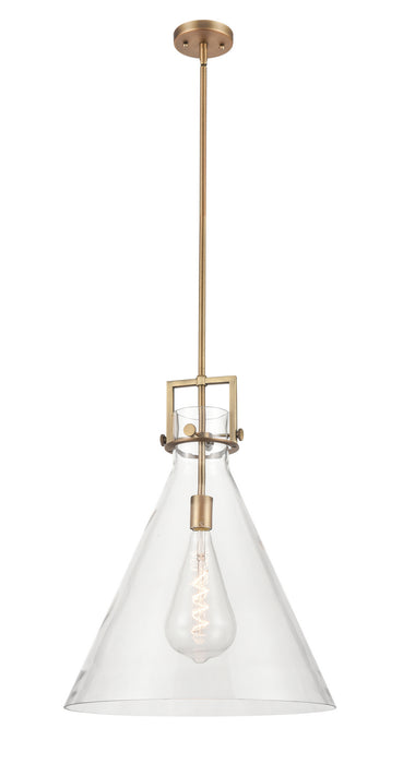 Innovations - 411-1S-BB-18CL - LED Pendant - Newton - Brushed Brass