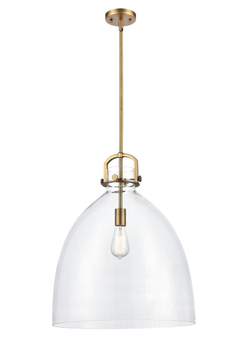 Innovations - 412-1S-BB-18CL - LED Pendant - Newton - Brushed Brass