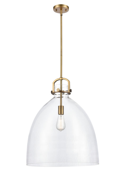 Innovations - 412-1S-BB-18CL - LED Pendant - Newton - Brushed Brass