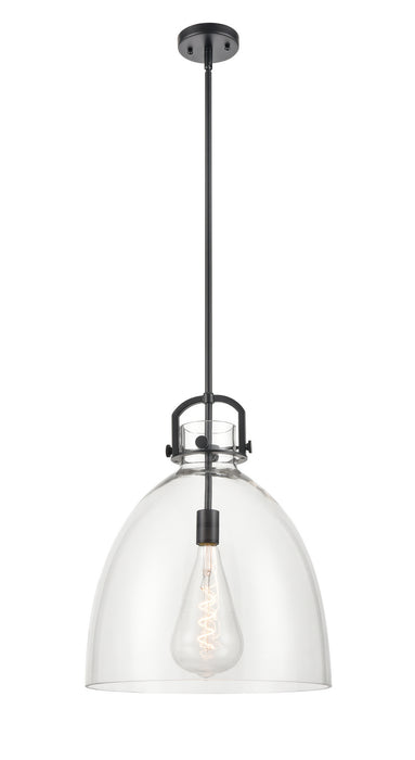 Innovations - 412-1S-BK-16CL - LED Pendant - Newton - Matte Black