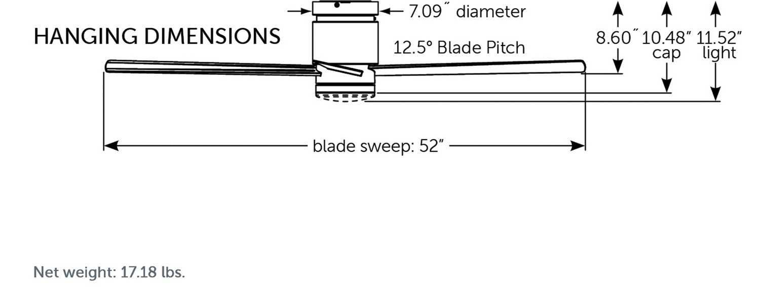 Fanimation - FPS8553BN - 52 Inches Ceiling Fan - Kwartet - Brushed Nickel
