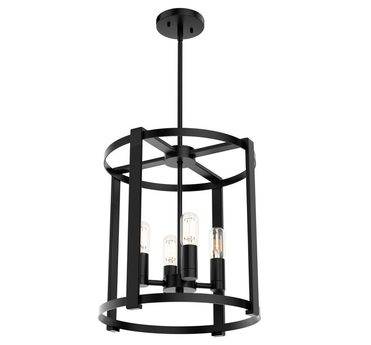 Hunter - 19003 - Four Light Chandelier - Astwood - Matte Black