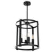 Hunter - 19003 - Four Light Chandelier - Astwood - Matte Black