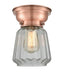 Innovations - 623-1F-AC-G142-LED - LED Flush Mount - Franklin Restoration - Antique Copper