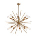 Vaxcel - P0344 - 16 Light Pendant - Estelle - Natural Brass