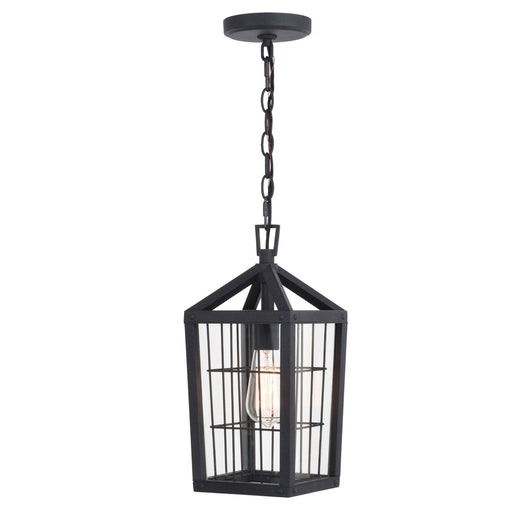 Gage One Light Outdoor Pendant Volcanic Black