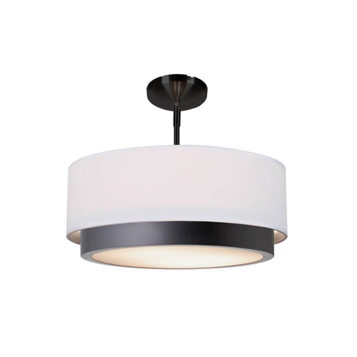 Textile LED Semi-Flush Mount Matte Black