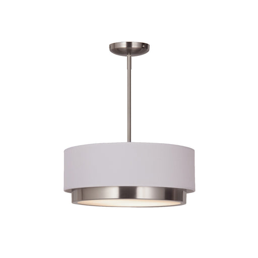 Textile LED Pendant Brushed Nickel