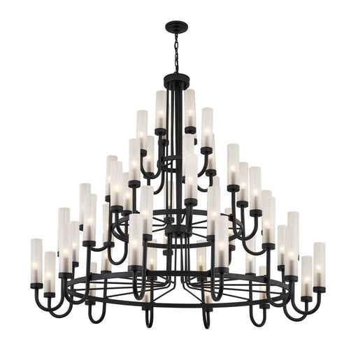 Fusion 48 Light Chandelier Matte Black
