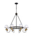 Artcraft - AC11728BK - Eight Light Chandelier - Martina - Black and Brushed Brass