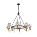 Artcraft - AC11728BK - Eight Light Chandelier - Martina - Black and Brushed Brass